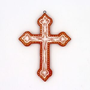 Croix en faïence émaillée