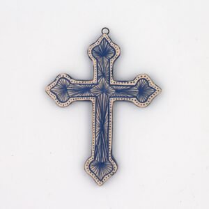 Croix en faïence émaillée