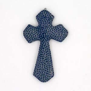 Croix en faïence émaillée