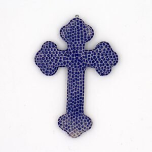 Croix en faïence émaillée