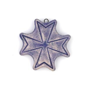 Croix en faïence émaillée