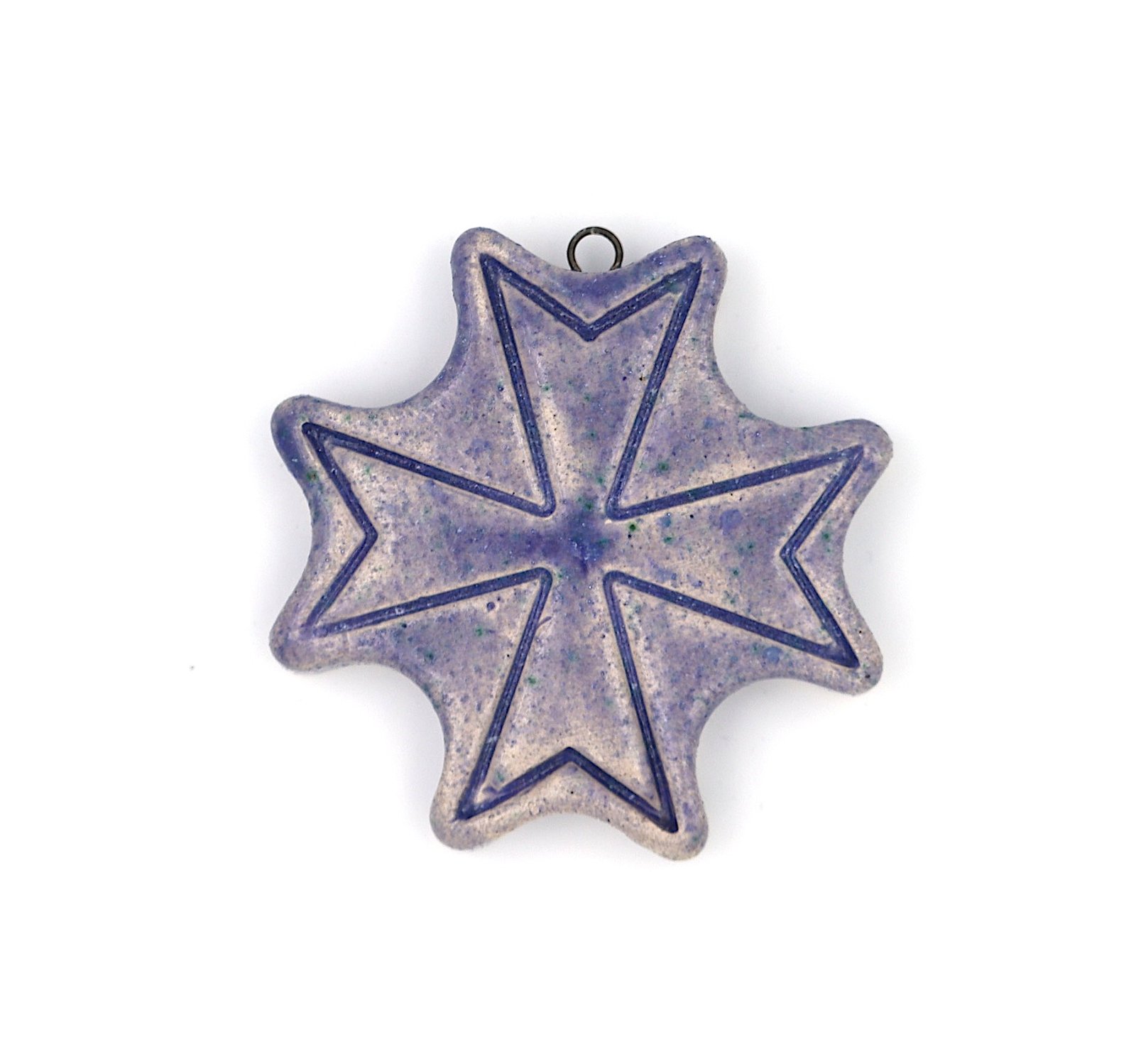 Croix en faïence émaillée