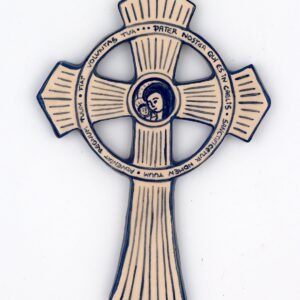 Croix en faïence émaillée