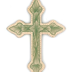 Croix en faïence émaillée
