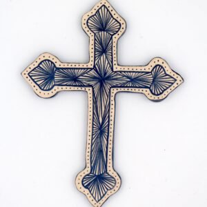 Croix en faïence émaillée