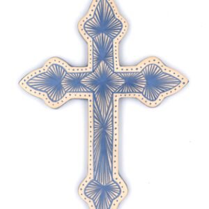 Croix en faïence émaillée