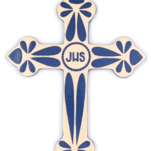 Croix en faïence émaillée