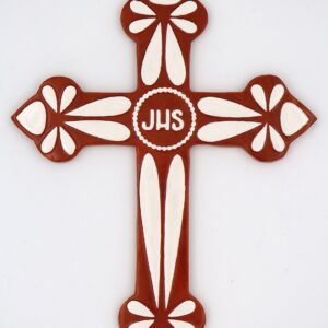 Croix en faïence émaillée