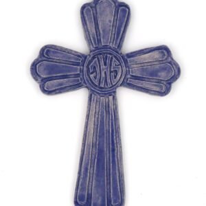 Croix en faïence émaillée