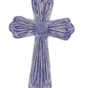 Croix en faïence émaillée