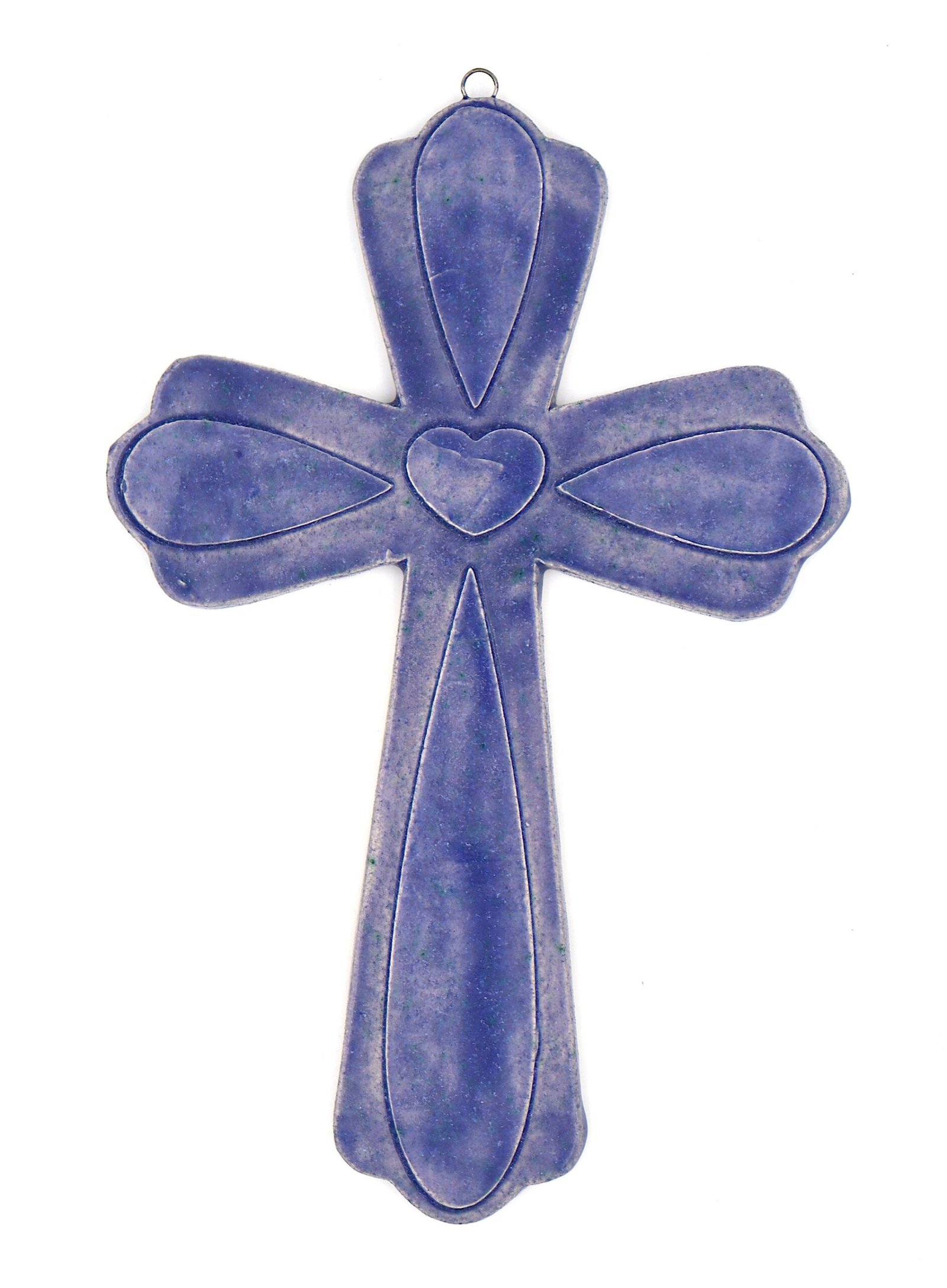 Croix en faïence émaillée