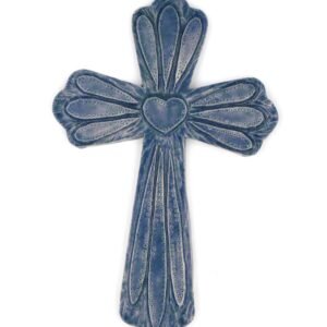 Croix en faïence émaillée