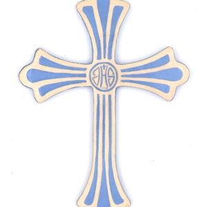 Croix en faïence émaillée