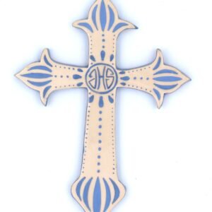 Croix en faïence émaillée